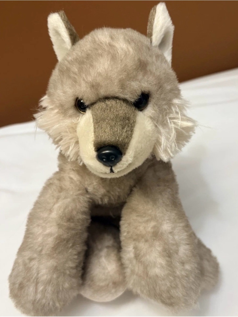 The Petting Zoo Wolf Stuffed Animal Plushie 12" Gray Wild Soft Cuddly Toy Plush